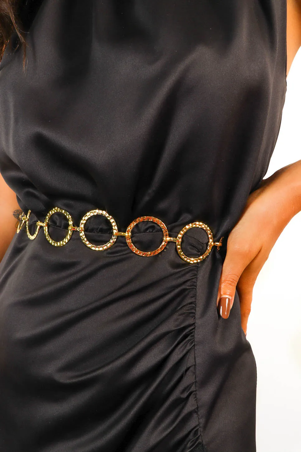 Its A Chain Reaction - Gold Circle Chain Belt