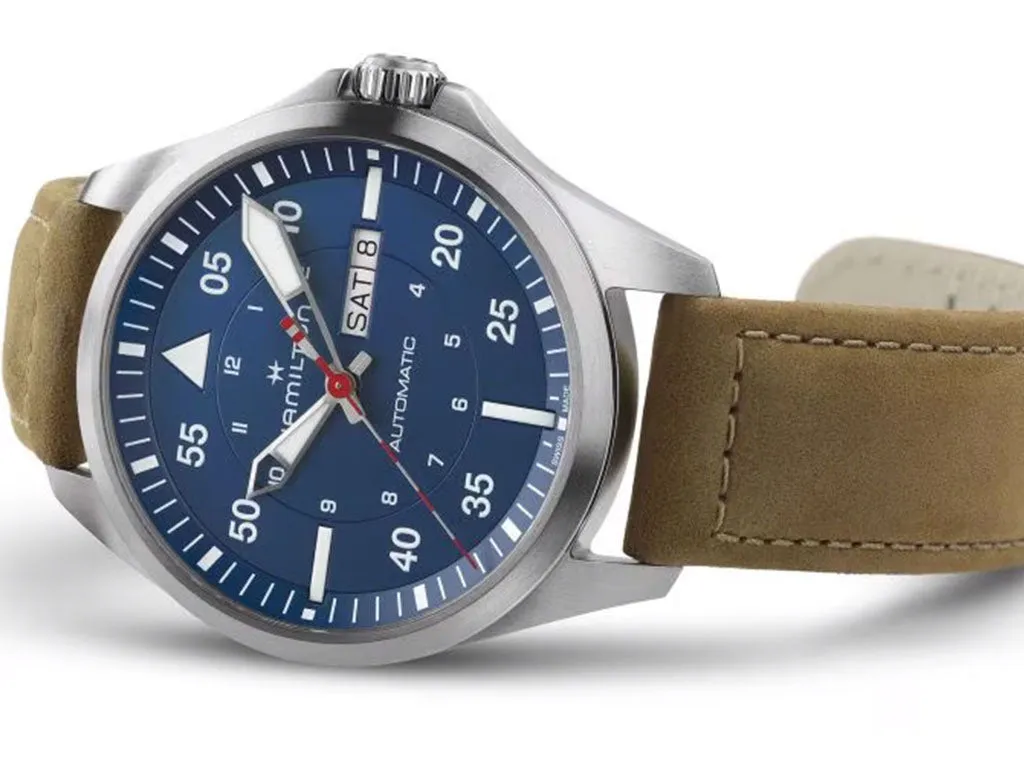 Khaki Aviation Pilot Day Date Auto - Air-Glaciers Edition Ref. H64655941