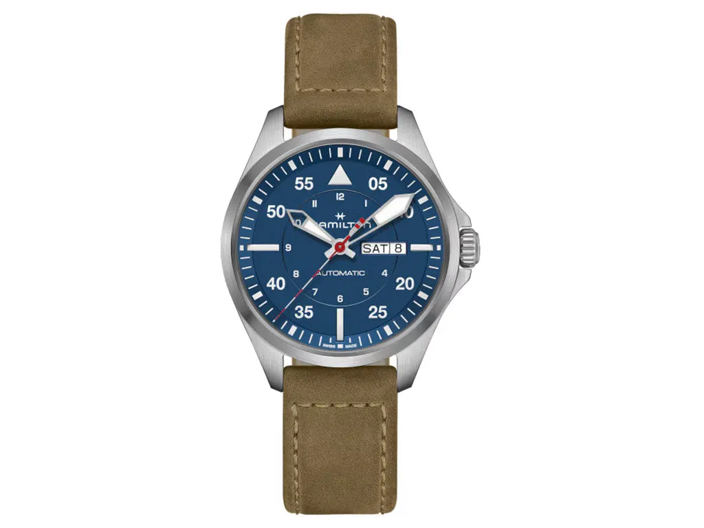 Khaki Aviation Pilot Day Date Auto - Air-Glaciers Edition Ref. H64655941