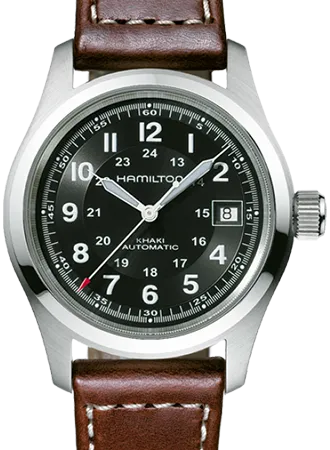 Khaki Field Automatic Black 38 - Brown Leather Ref. H70455533