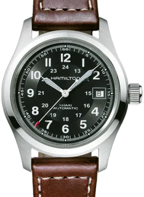 Khaki Field Automatic Black 38 - Brown Leather Ref. H70455533