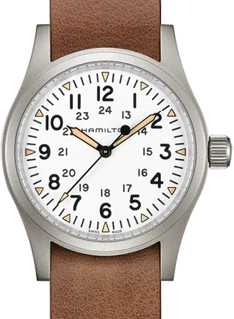 Khaki Field Mechanical Handwinding White 38 - Leather Ref. H69439511