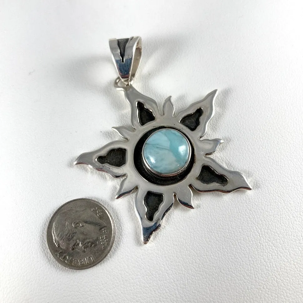 Larimar & Sterling Silver Pendant