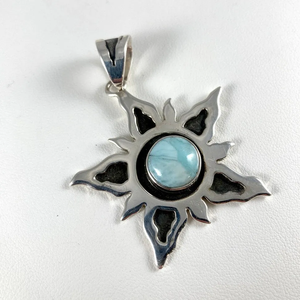 Larimar & Sterling Silver Pendant