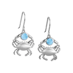 Larimar Blue Crab’s Treasure Earrings