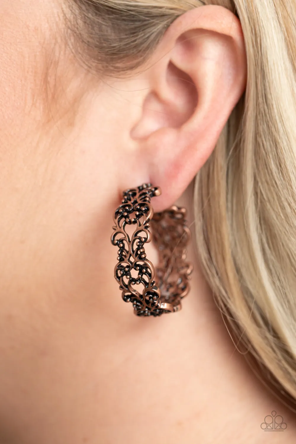 Laurel Wreaths - Copper Earrings