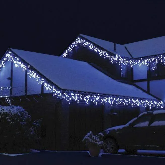 LED White Icicle Lights (20m)