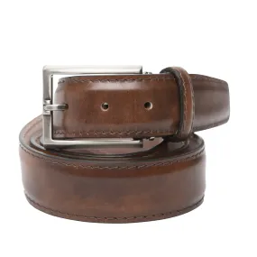 LEN Belt Italian Marbled Calf 40mm Pecan STK