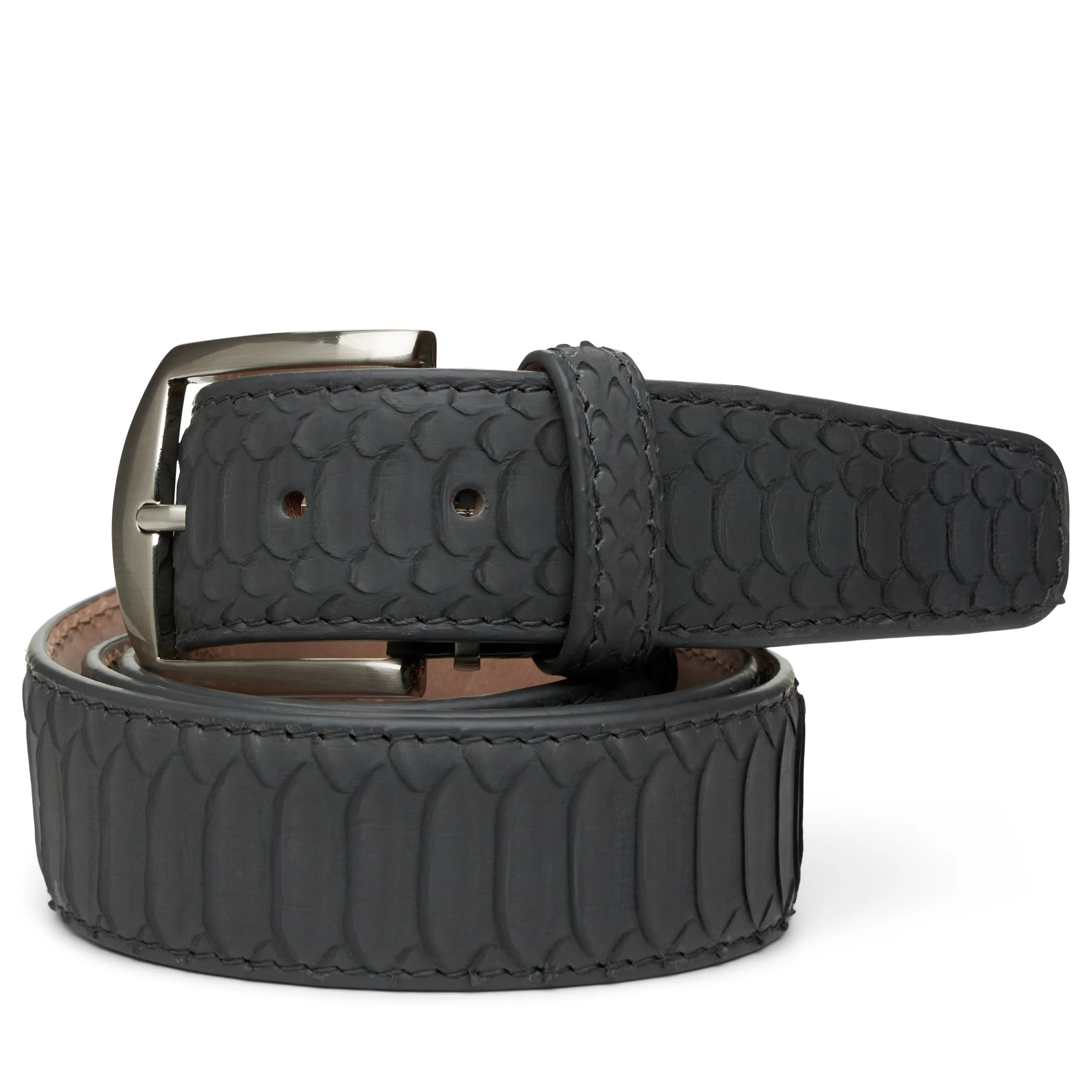 LEN Belt Ultra-Matte Python Grey STK