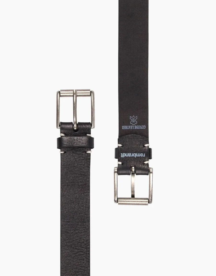 Lex Black Leather Belt