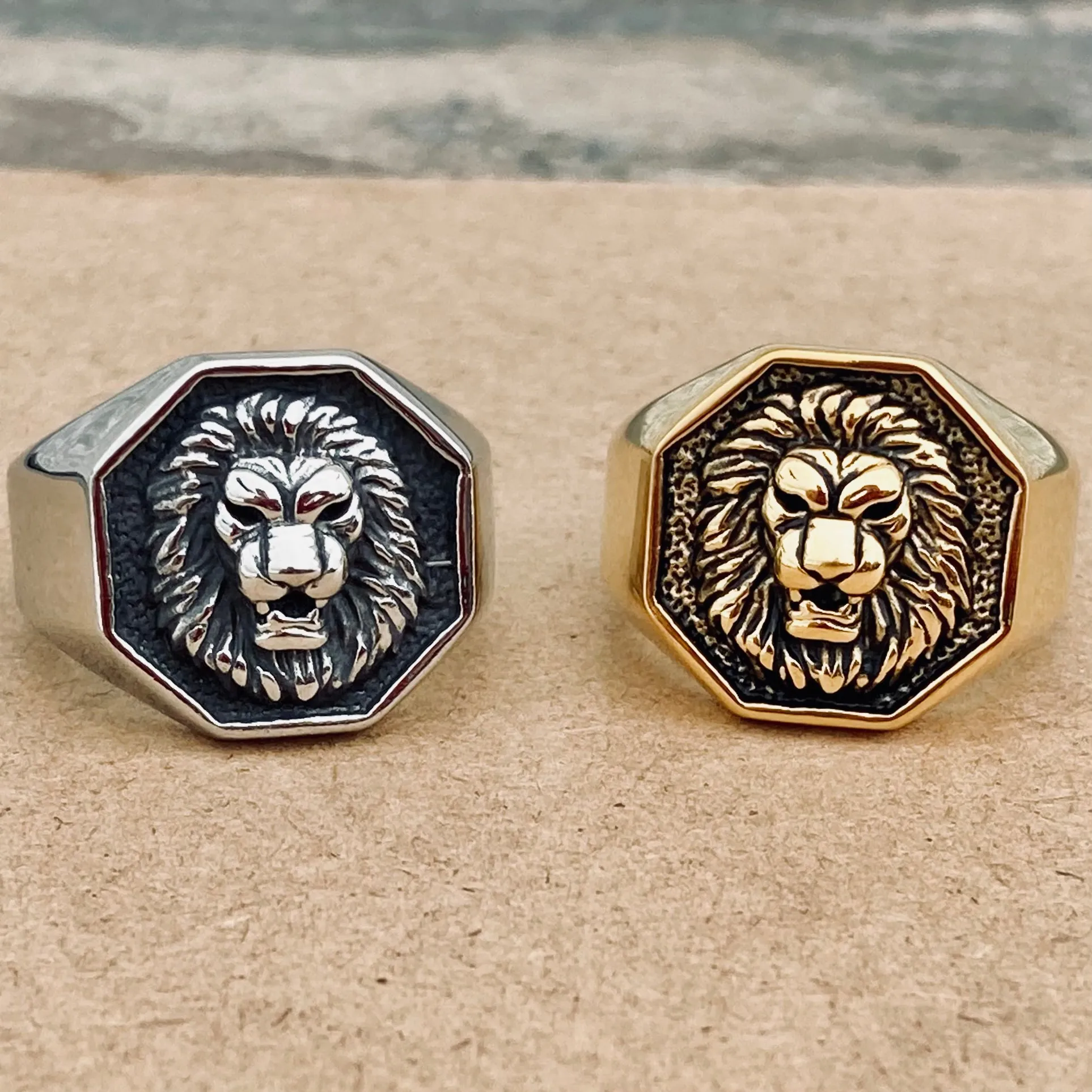 Elegant Gold Lion Ring - R101 | Statement Jewelry Piece