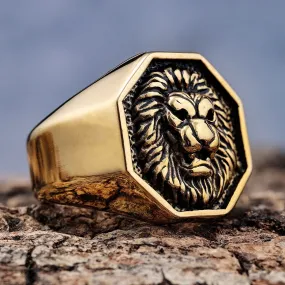 Elegant Gold Lion Ring - R101 | Statement Jewelry Piece