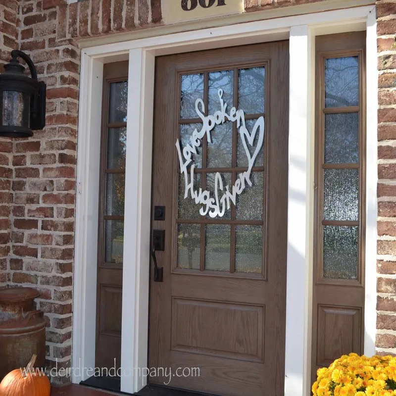 Love Spoken Hugs Given Wreath