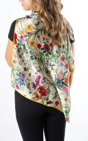 Meadow in Bloom Square Silk Scarf