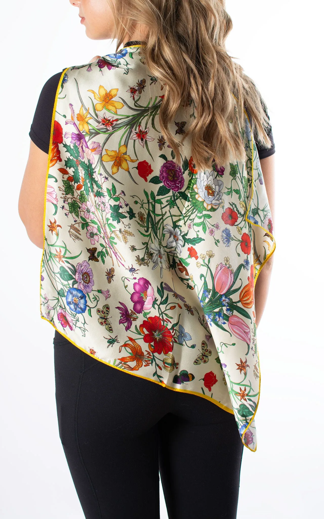 Meadow in Bloom Square Silk Scarf