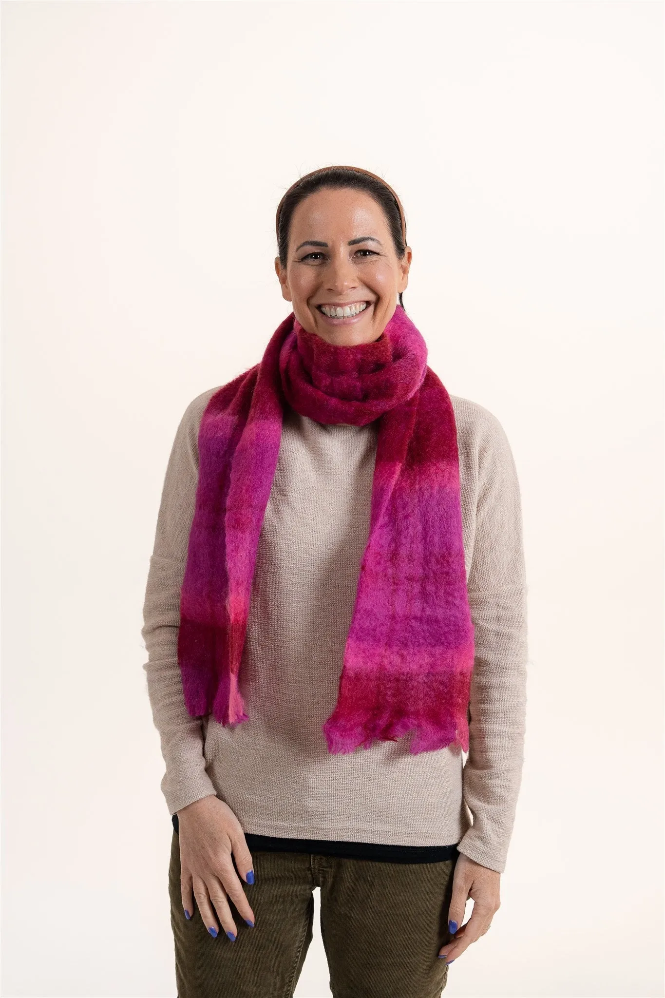 Mohair Scarf - Cromwell Cherry