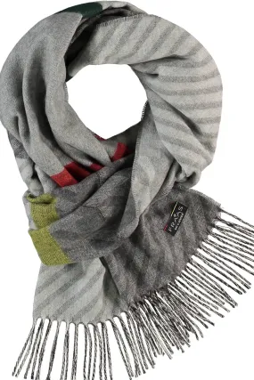 Multi Stripe Houndstooth Scarf