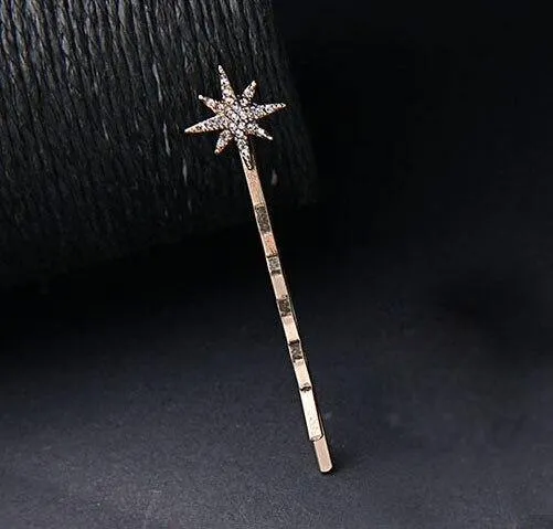 Mystical Moon Stars Rhinestone Hairpins