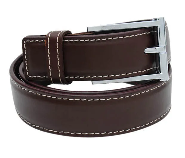 Novapull ribbed & stitched Leather Mens belt