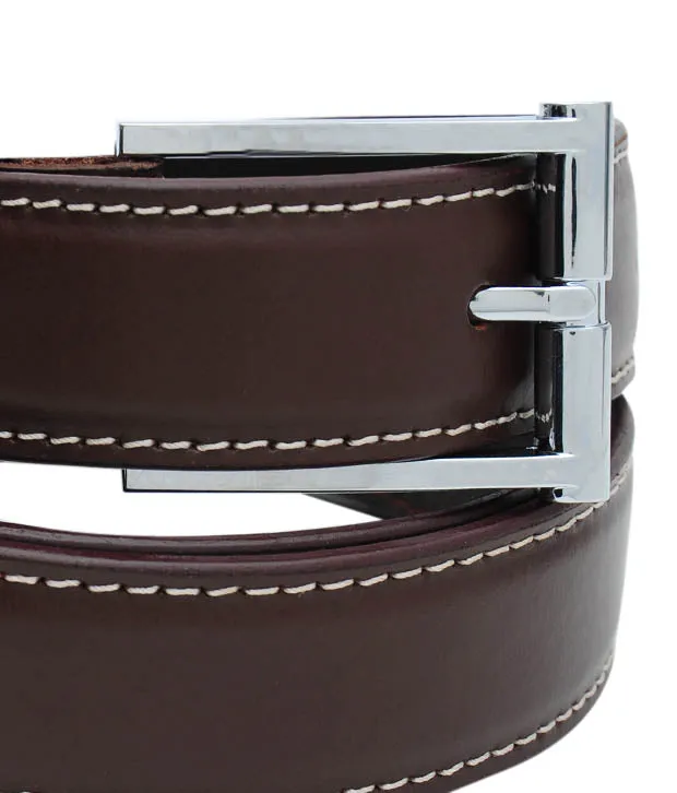 Novapull ribbed & stitched Leather Mens belt