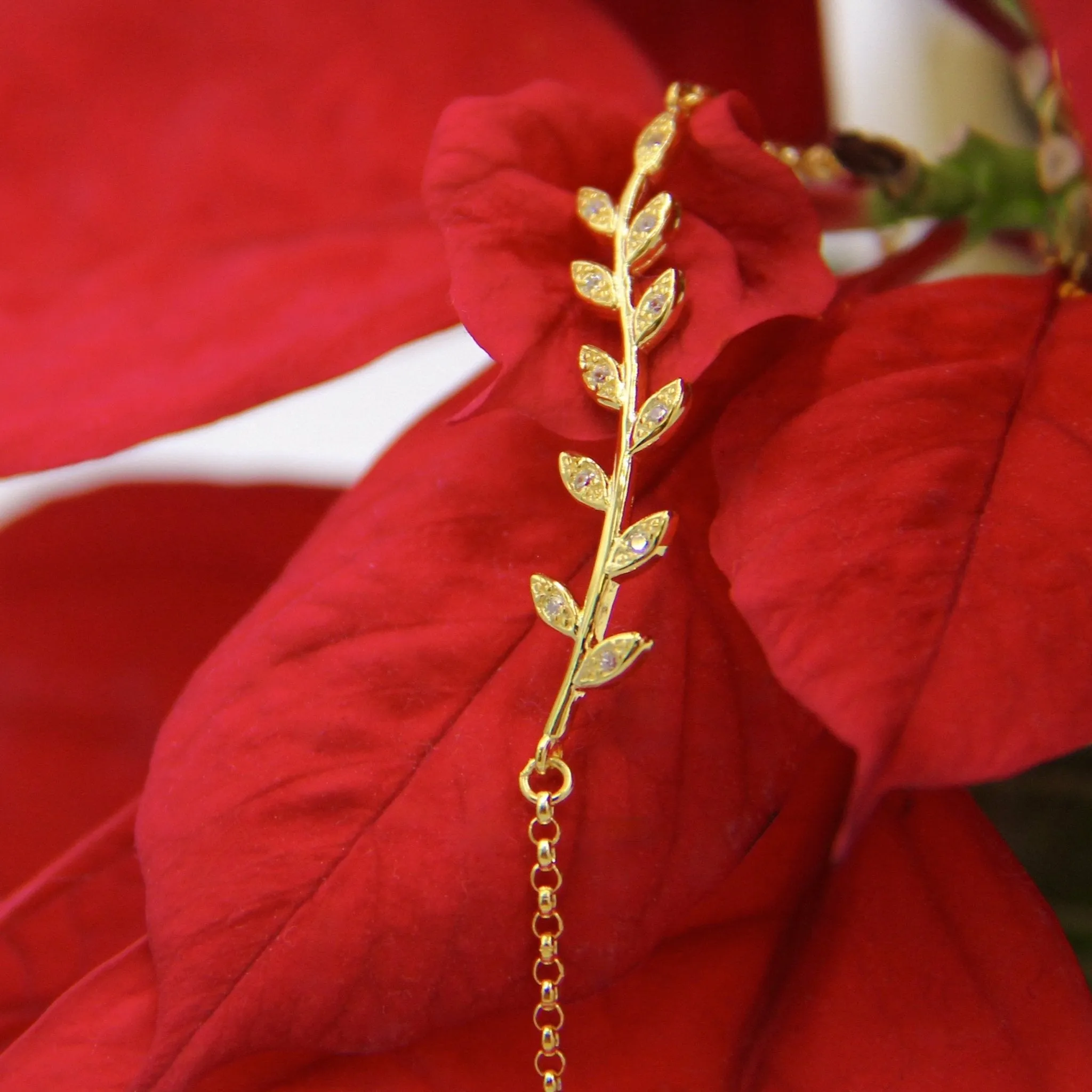 Olive Branch 925 Sterling Silver Bracelet