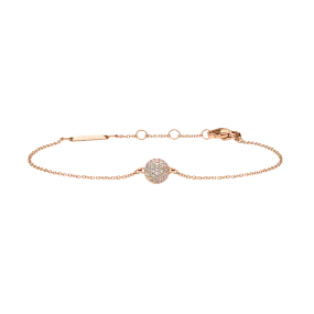 Pavé Crystal Pendant Bracelet Rose Gold