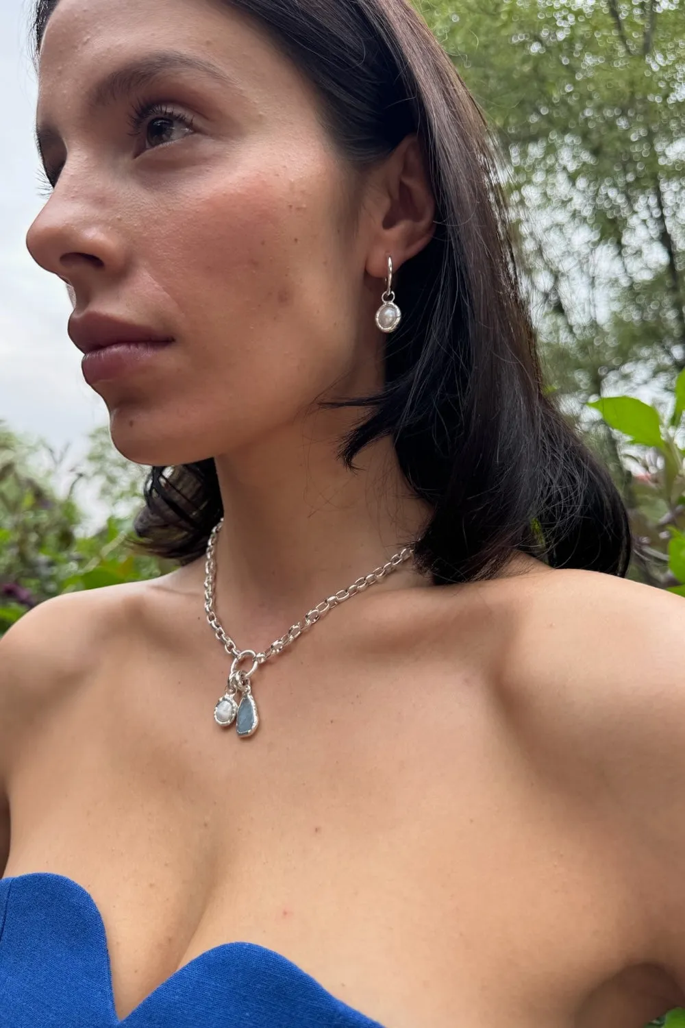 Pearl Charm in Silver