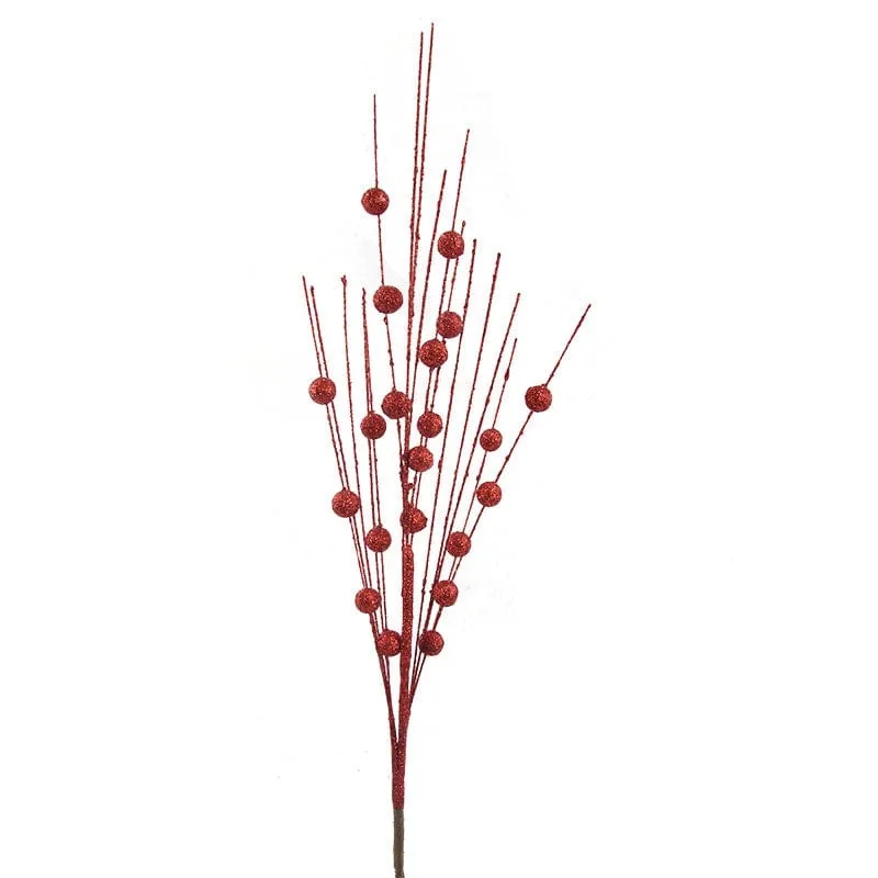 Red Glitter Stem (65cm)