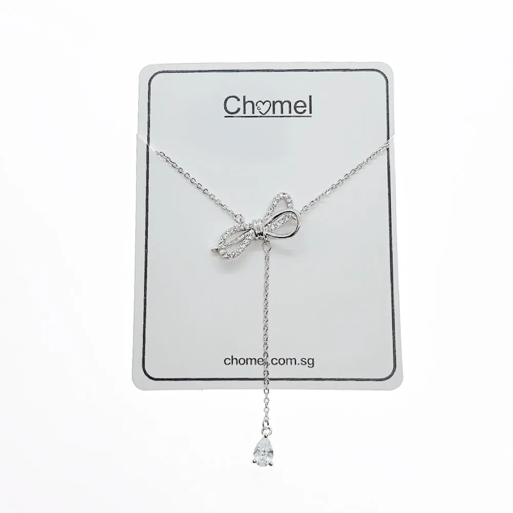 Ribbon Cubic Zirconia Necklace