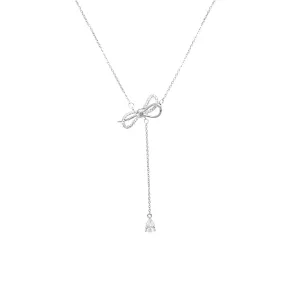 Ribbon Cubic Zirconia Necklace