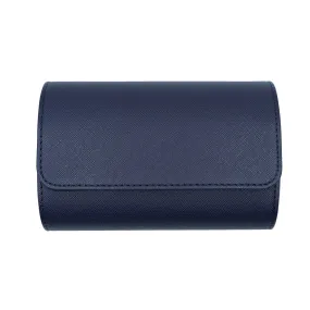 Saffiano Leather Watch Case in Navy (2 Slots)