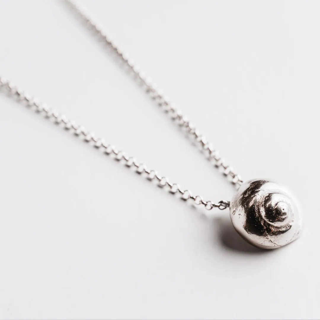 Sea snail - chain necklace - silver 925