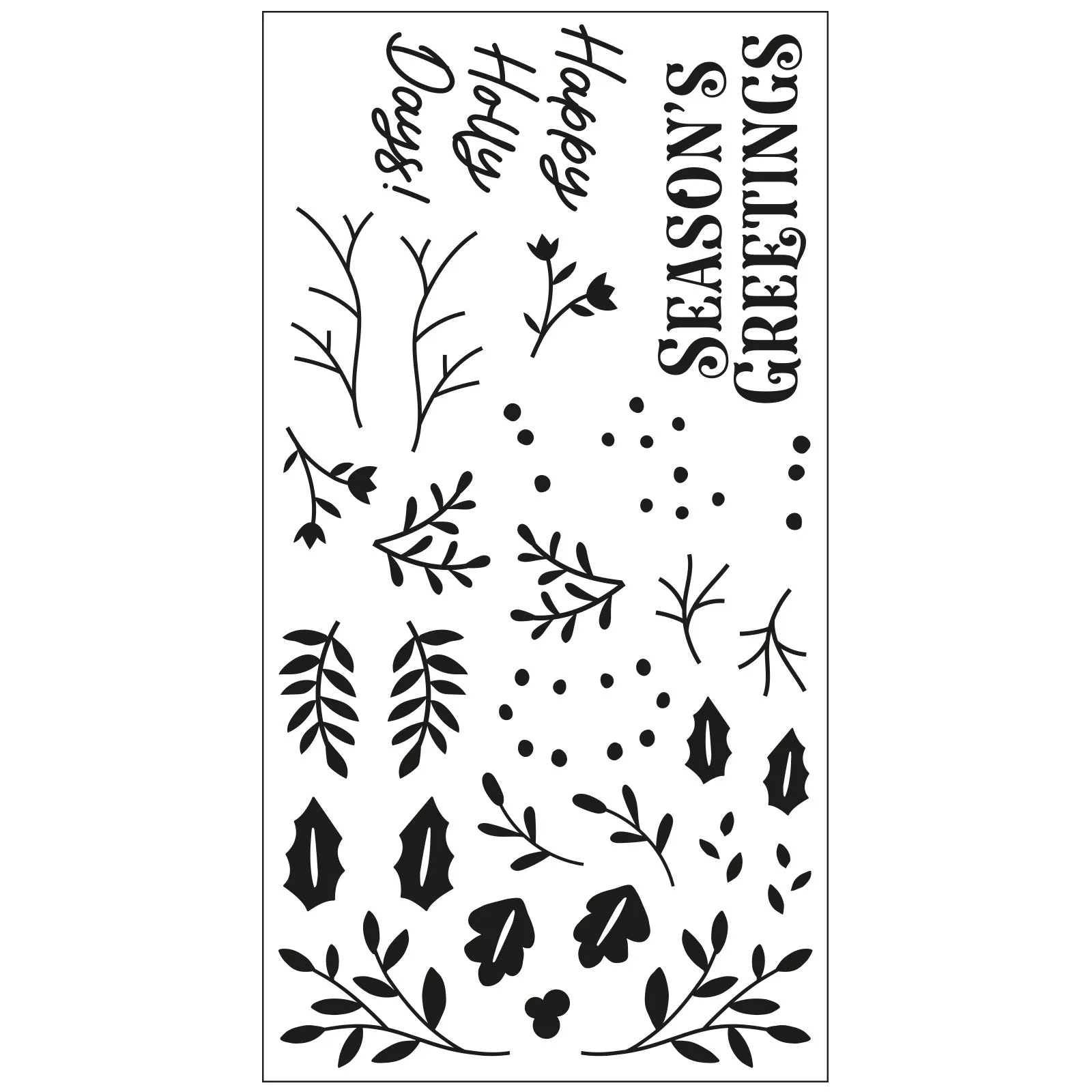 Sizzix Clear Stamps Set 29PK - Happy Holly Days by Catherine Pooler