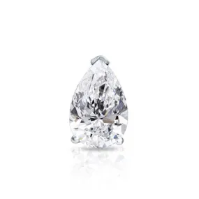 Solitaire 1.00 ct Pear Shape IVS2 GIA Diamond Pendant in White Gold