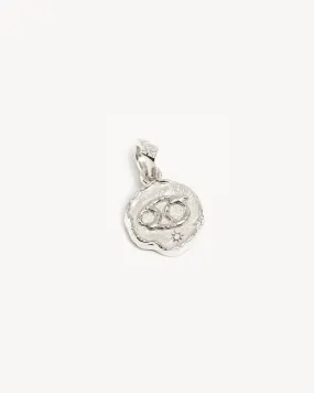 Sterling Silver Cosmic Love Zodiac Annex Link Pendant - Cancer