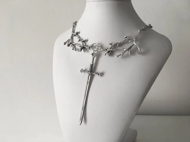 Sword Amongst The Thorns Necklace