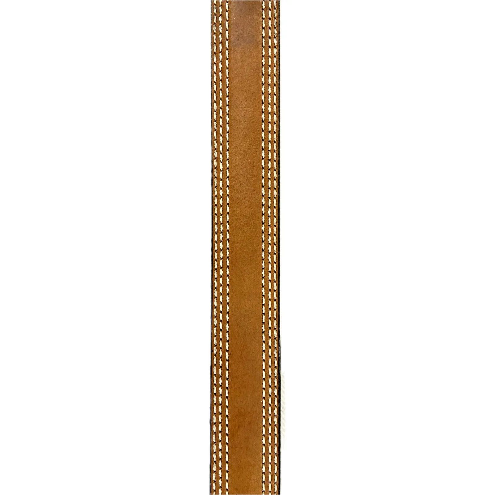 Tan Triple Line Genuine Leather Western Belt