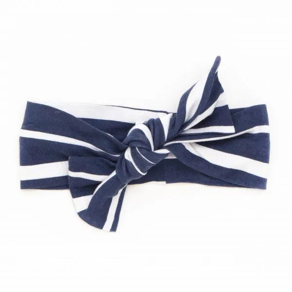 Top Knot Headband - Blue Stripe