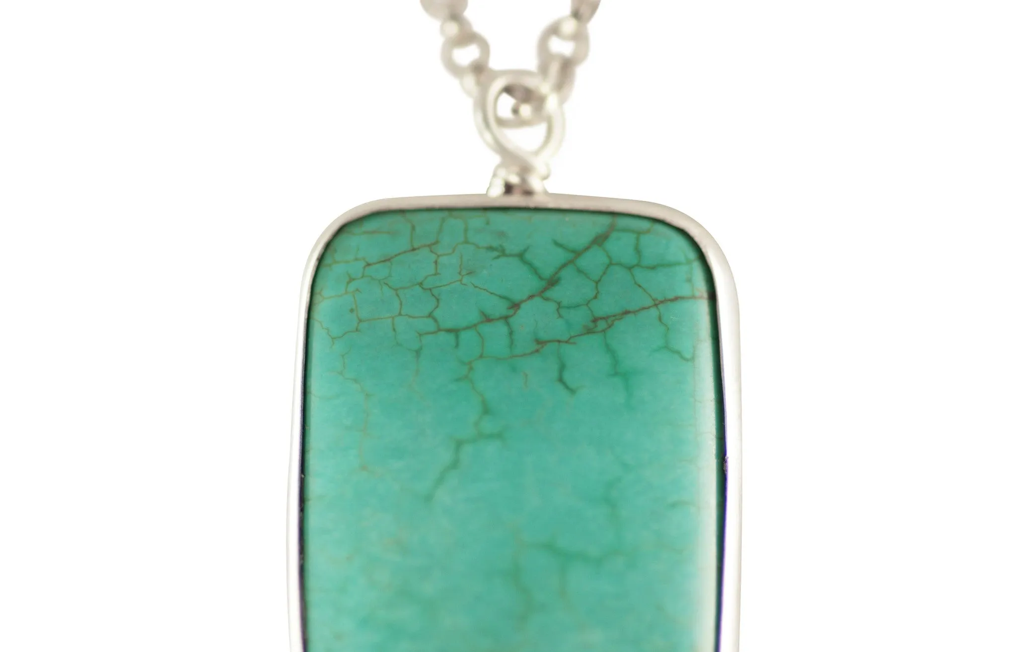 Turquoise & solid Sterling Silver Pendant