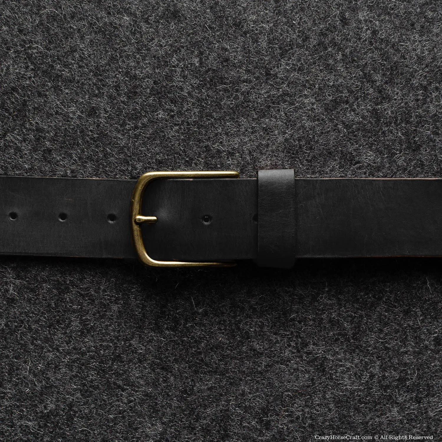 Vegetable Tanned Leather Belt | Carbon Black