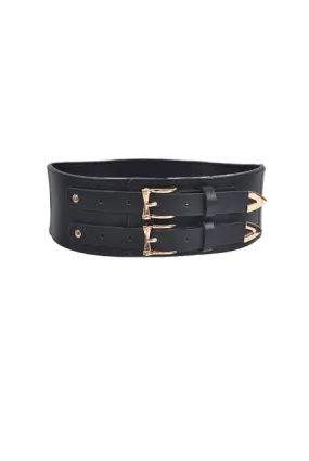 Wide Two Buckle Stretch Belt