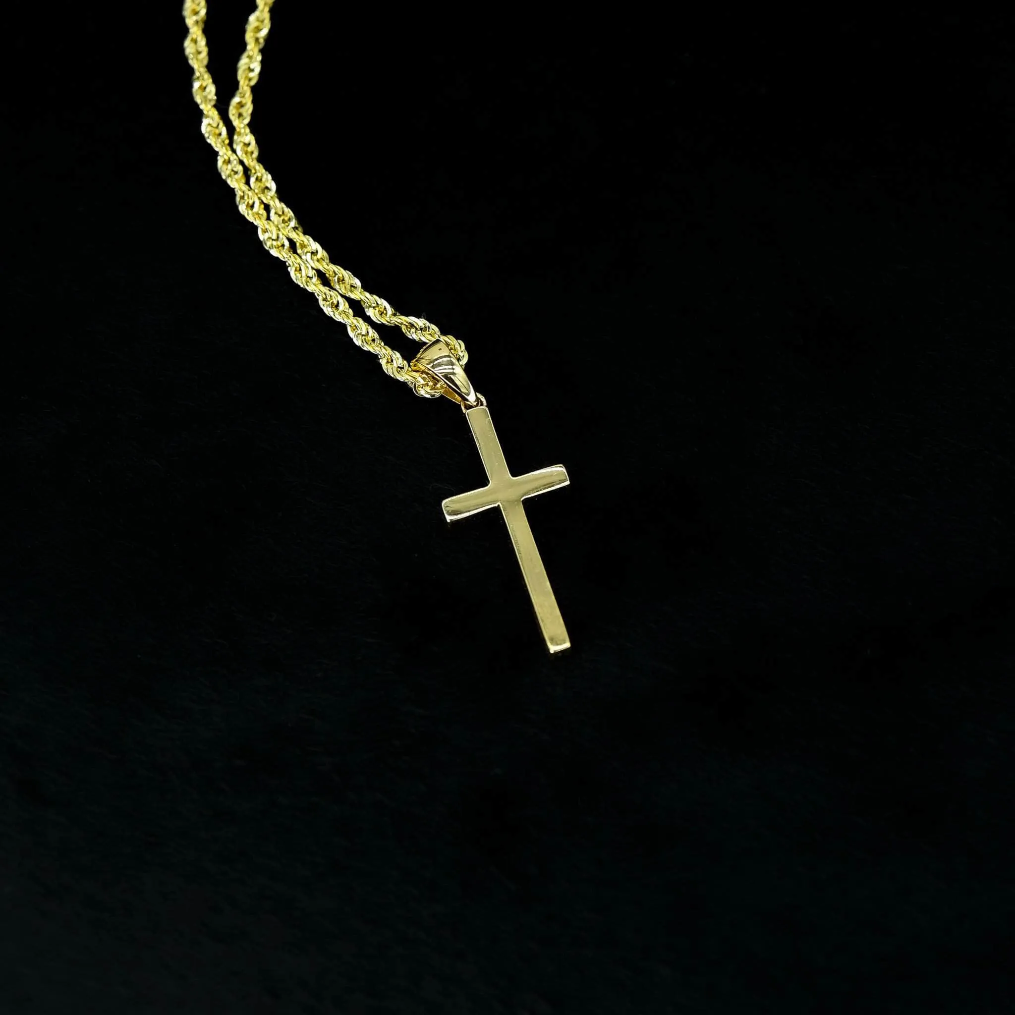 Womens 10K Small Gold Cross