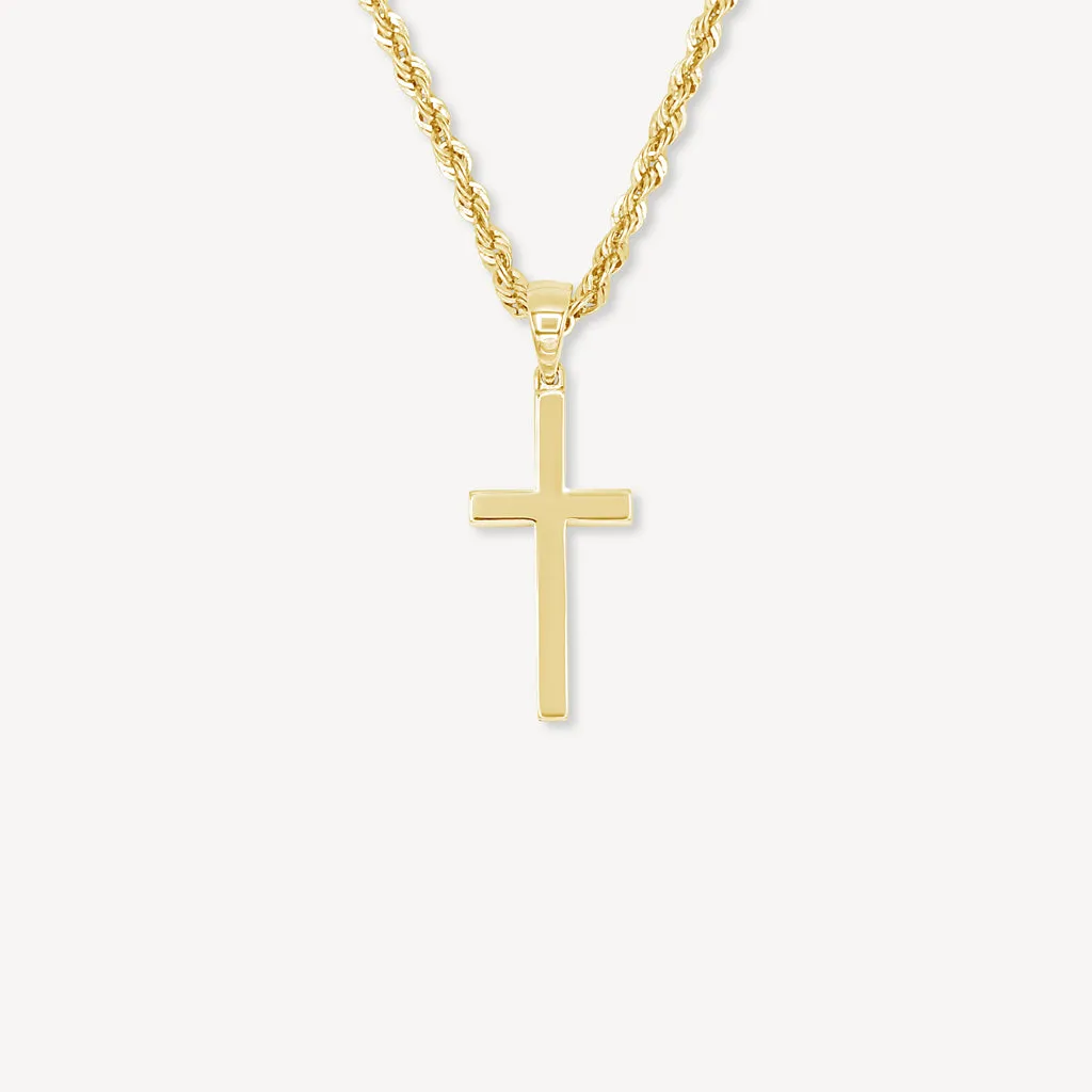 Womens 10K Small Gold Cross